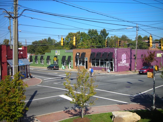 NoDa arts district Charlotte with murals and independent venues